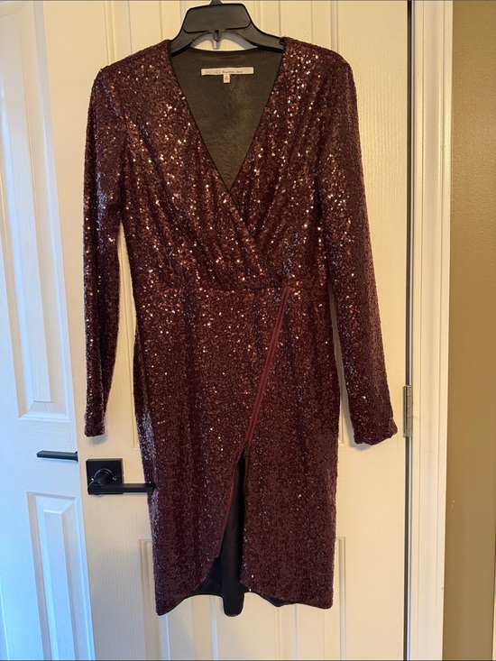 RACHEL Rachel Roy Dresses & Skirts - RACHEL Rachel Roy Burgundy Sequin Long Sleeve Dress